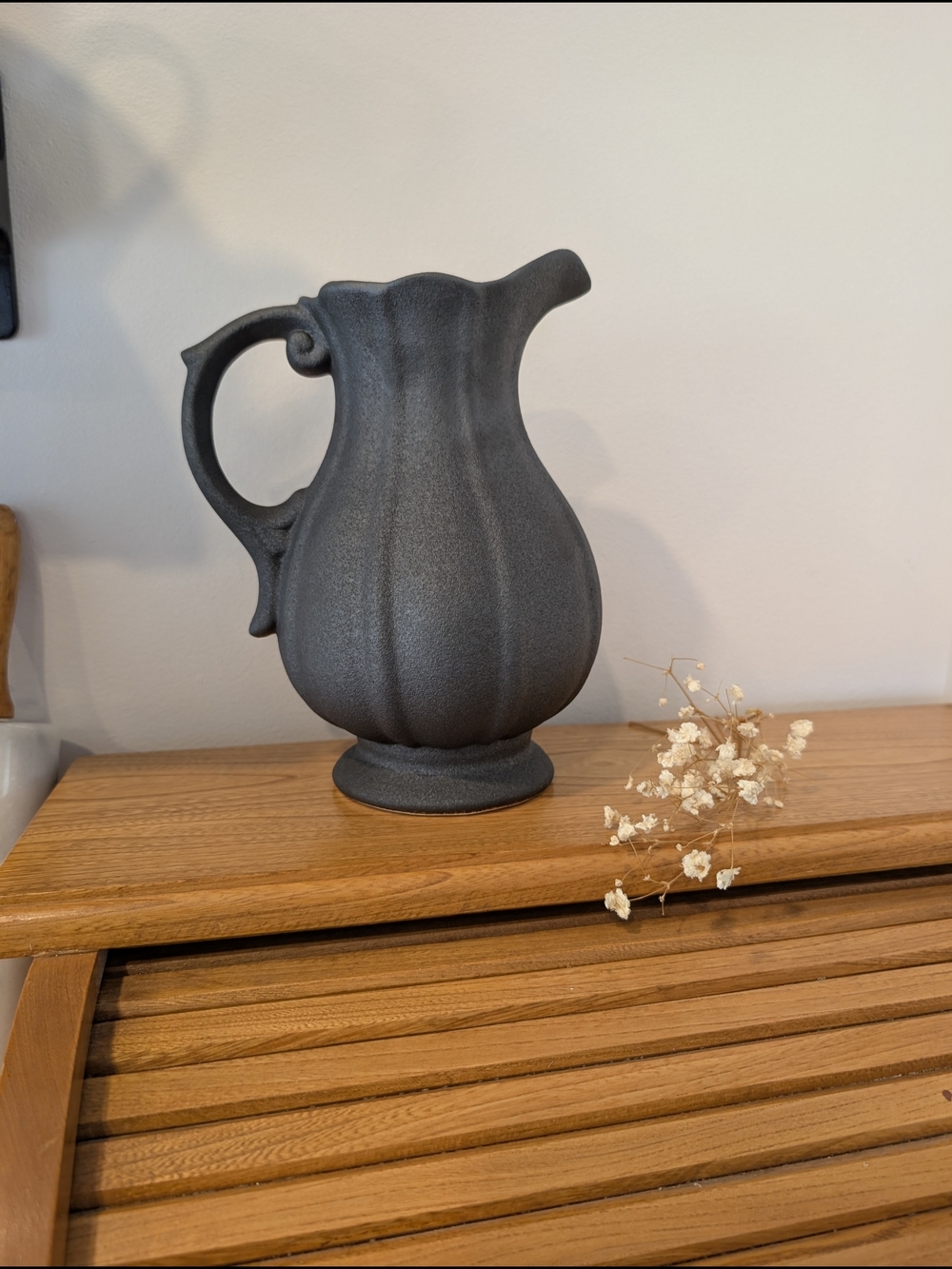 Textured Charcoal Pitcher - Picture 2 of 7